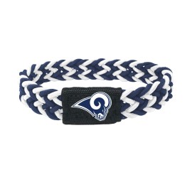 NFL Los Angeles Rams Dual Color Braided Elastic Bracelet