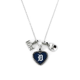Aminco MLB Detroit Tigers Team ColorNecklace Charm, Team Colors, One Size