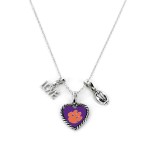 Aminco NCAA Ohio State Buckeyes Charmed Sport Love Pendant Necklace