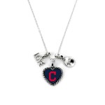 Aminco MLB Cleveland Indians Team ColorNecklace Charm, Team Colors, One Size