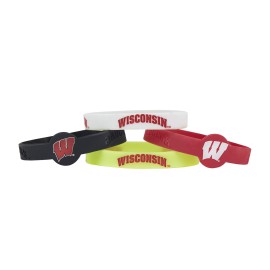 Wisconsin Badgers Bracelets 4 Pack Silicone