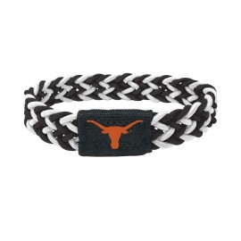 Aminco NCAA Texas Longhorns Dual Color Braided Elastic Bracelet