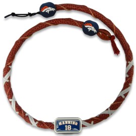 GameWear NFL Denver Broncos NecklaceSpiral Football Peyton Manning Design, Team Colors, One Size