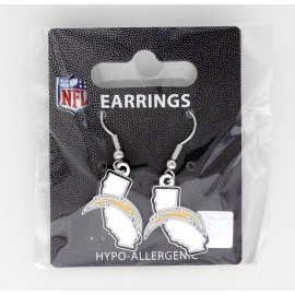 Los Angeles Chargers Earrings State Design - Special Order