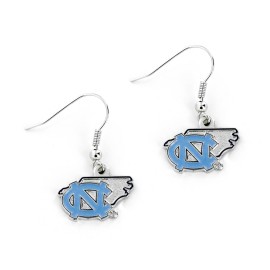 Aminco NCAA North Carolina Tar Heels State Design Earrings