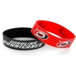 Carolina Hurricanes Bracelets 2 Pack Wide Alternate Design Special Order