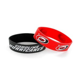 Carolina Hurricanes Bracelets 2 Pack Wide Alternate Design Special Order