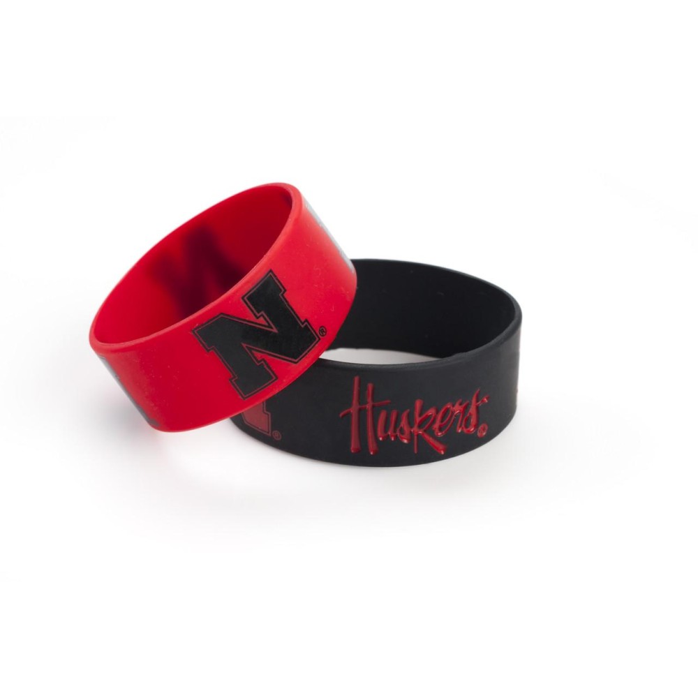 Nebraska Cornhuskers Bracelets 2 Pack Wide