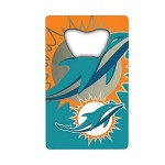 Fanmats NFL Miami Dolphins Credit Card Style Bottle Opener , 3.25