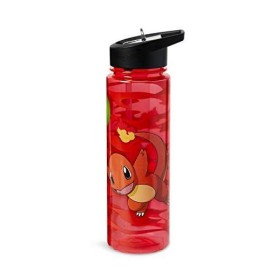 Pokemon Charmander 16 oz Water Bottle - BPA-Free Fun Character Reusable Drinking Bottles with Flip Top Cap / Lid - Best for Travel, Sports & Play - Home, Office & School Use