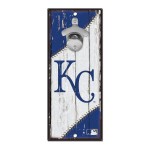 WinCraft MLB Kansas City Royals Bottle Opener5x11 Wood Sign Bottle Opener, Team Colors, 5