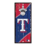 WinCraft MLB Texas Rangers Bottle Opener5x11 Wood Sign Bottle Opener, Team Colors, 5