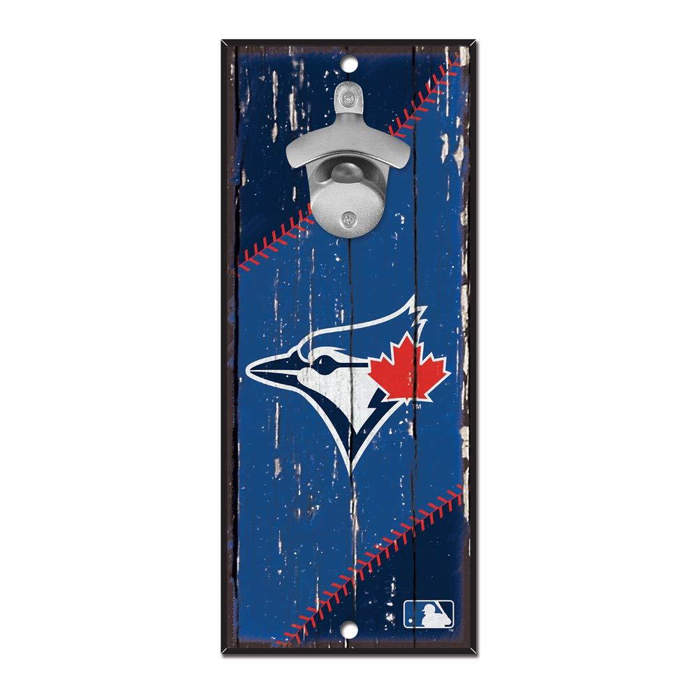 WinCraft MLB Toronto Blue Jays Bottle Opener5x11 Wood Sign Bottle Opener, Team Colors, 5