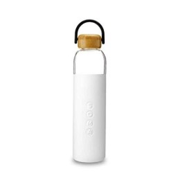 SOMA Glass Water Bottle with Silicone Sleeve, BPA-Free, White, 25oz