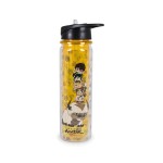 Surreal Entertainment Avatar: The Last Airbender Chibi Characters Water Bottle | BPA-Free Plastic Bottle With Screw Top And Flip-Up Straw Lid | Sports Hydration | Holds 16 Ounces, Yellow