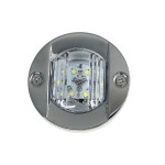 Pactrade Marine Boat 3 Inches Round Transom Interior Light LED Stern Anchor Light Stainless Steel Splashproof Flush Mount for Fishing Boat Pontoon Kayak