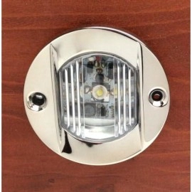 Pactrade Marine Boat 3 Inches Round Transom Interior Light LED Stern Anchor Light Stainless Steel Splashproof Flush Mount for Fishing Boat Pontoon Kayak