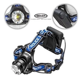Police Security 99434 Blackout 615 Lumens Rechargeable LED Headlamp