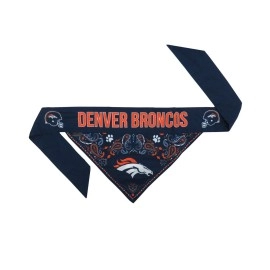 Littlearth Unisex-Adult NFL Denver Broncos Pet Bandana, Team Color, X-Small