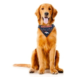 Littlearth Unisex-Adult NFL Denver Broncos Pet Bandana, Team Color, X-Small