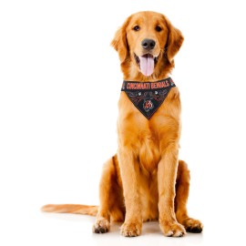 Littlearth Unisex-Adult NFL Cincinnati Bengals Pet Bandana, Team Color, Medium