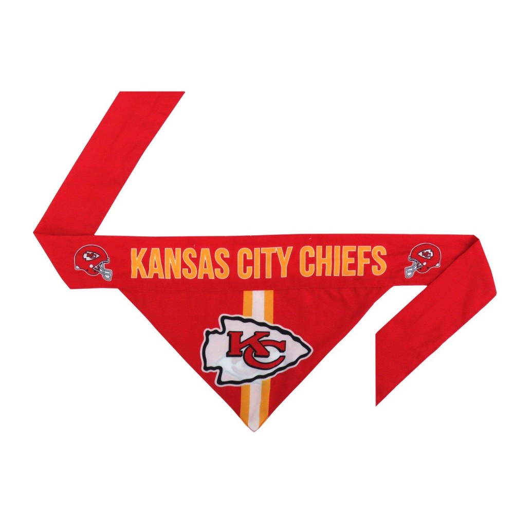 Littlearth Unisex-Adult NFL Kansas City Chiefs Pet Bandana, Team Color, Large