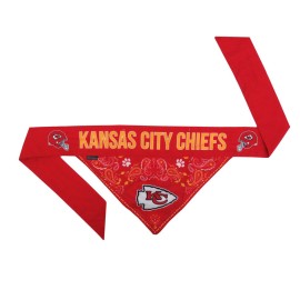 Littlearth Unisex-Adult NFL Kansas City Chiefs Pet Bandana, Team Color, Large