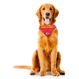 Littlearth Unisex-Adult NFL Kansas City Chiefs Pet Bandana, Team Color, Large