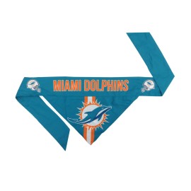 Littlearth Unisex-Adult NFL Miami Dolphins Pet Bandana, Team Color, X-Small