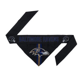 Littlearth Unisex-Adult NFL Baltimore Ravens Pet Bandana, Team Color, Medium