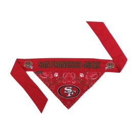 Littlearth Unisex-Adult NFL San Francisco 49ers Pet Bandana, Team Color, X-Small