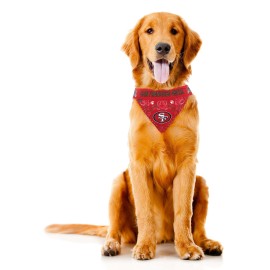 Littlearth Unisex-Adult NFL San Francisco 49ers Pet Bandana, Team Color, X-Small