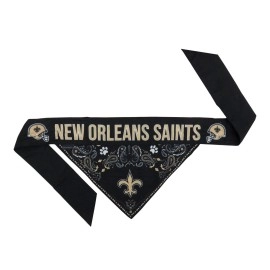 Littlearth Unisex-Adult NFL New Orleans Saints Pet Bandana, Team Color, Small