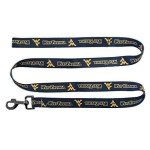 Littlearth Unisex-Adult NCAA West Virginia Mountaineers Pet Leash, Team Color, 1