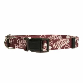 Littlearth Unisex-Adult NCAA Mississippi State Bulldogs Pet Collar, Team Color, Large