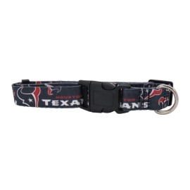 Littlearth Unisex-Adult NFL Houston Texans Pet Collar, Team Color, Small (320101-TXNS-S)