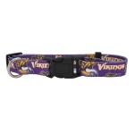 Littlearth Unisex-Adult NFL Minnesota Vikings Pet Collar, Team Color, Large