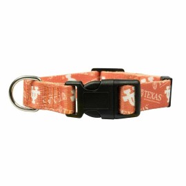 Littlearth Unisex-Adult NCAA Texas Longhorns Pet Collar, Team Color, Medium