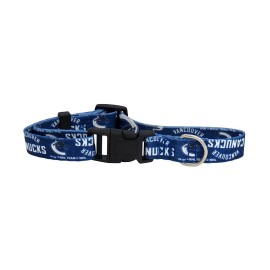 Littlearth Unisex-Adult NHL Vancouver Canucks Pet Collar, Team Color, Large