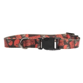 Littlearth Unisex-Adult NFL Cleveland Browns Pet Collar, Team Color, Large