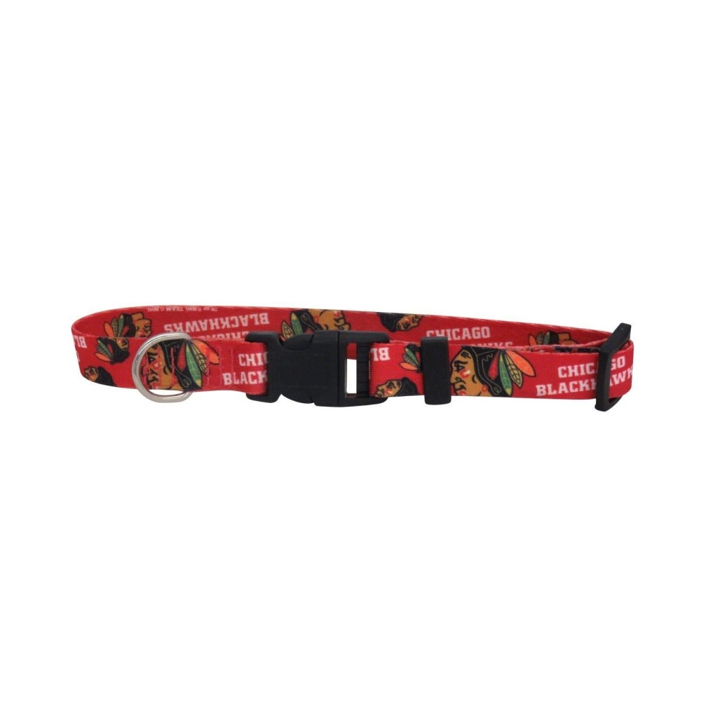 Littlearth Unisex-Adult NHL Chicago Blackhawks Pet Collar, Team Color, Large