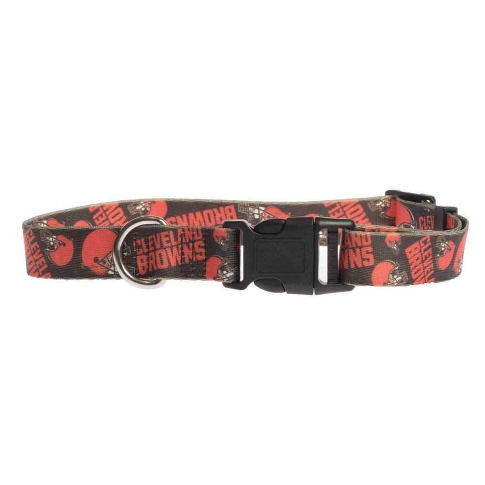 Littlearth Unisex-Adult NFL Cleveland Browns Pet Collar, Team Color, Small