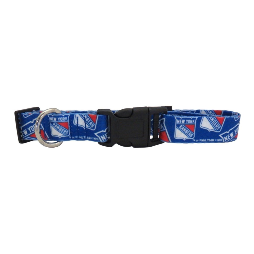 Littlearth Unisex-Adult NHL New York Rangers Pet Collar, Team Color, Small