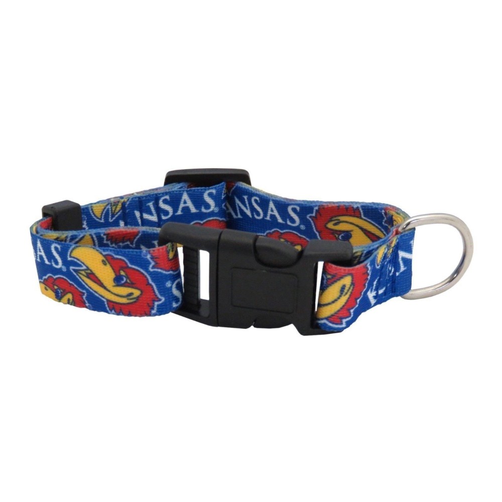 Littlearth Unisex-Adult NCAA Kansas Jayhawks Pet Collar, Team Color, Small