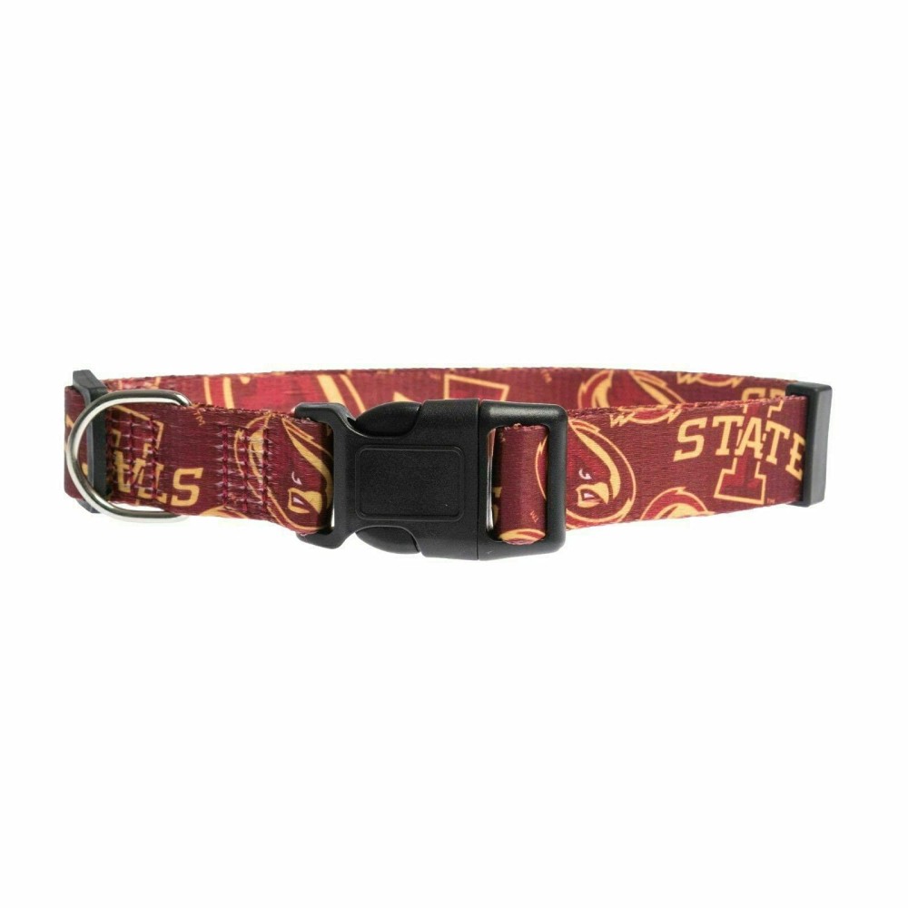 Littlearth Unisex-Adult NCAA Iowa State Cyclones Pet Collar, Team Color, Large (120101-IASU-L)