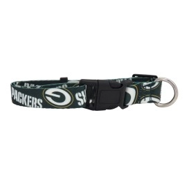 Littlearth Unisex-Adult NFL Green Bay Packers Pet Collar, Team Color, Large