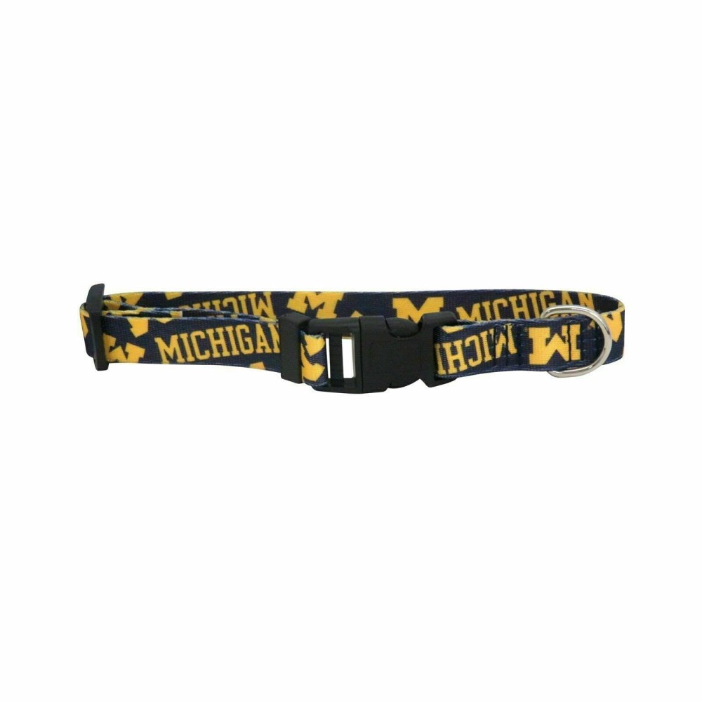 Littlearth Unisex-Adult NCAA Michigan Wolverines Pet Collar, Team Color, Medium