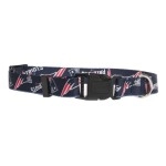 Littlearth Unisex-Adult NFL New England Patriots Pet Collar, Team Color, Medium