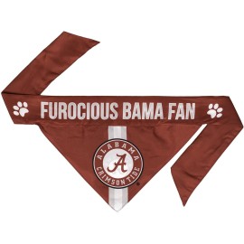 Littlearth Unisex-Adult NCAA Alabama Crimson Tide Pet Bandana, Team Color, Large