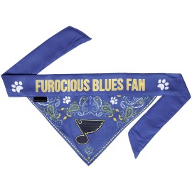 Littlearth Unisex-Adult NHL St. Louis Blues Pet Bandana, Team Color, Large